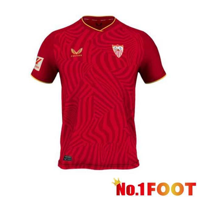 Sevilla FC Football Jersey Away Red 2023/2024