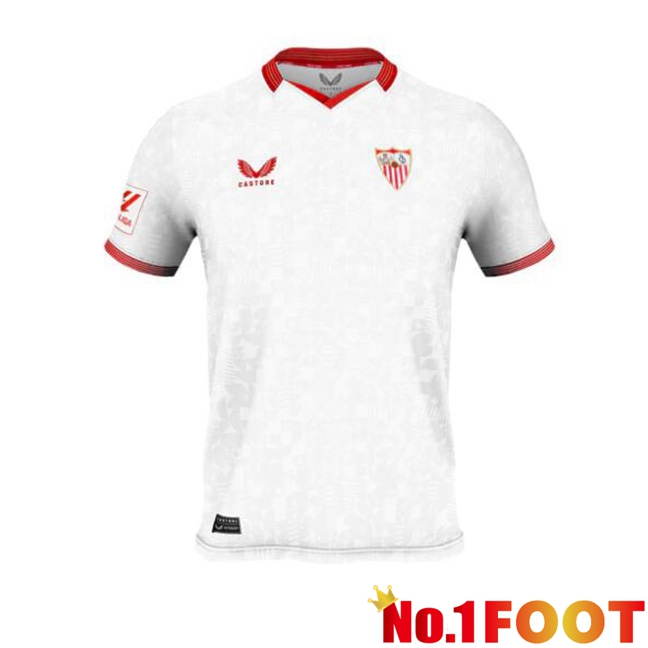 Sevilla FC Football Jersey Home White 2023/2024 - Click Image to Close