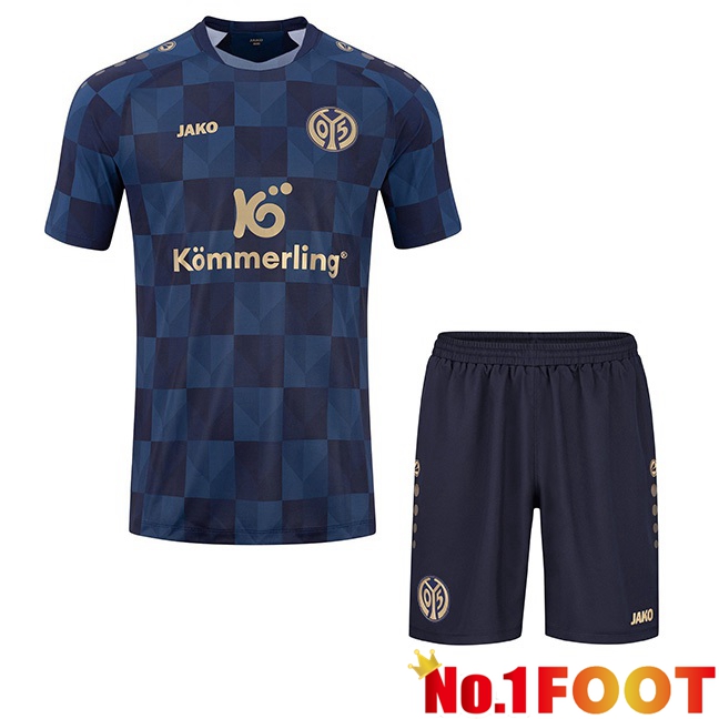 FSV Mainz 05 Kids Football Jersey Away Blue 2023/2024