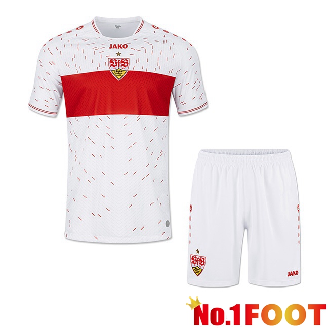 VfB Stuttgart Kids Football Jersey Home White 2023/2024