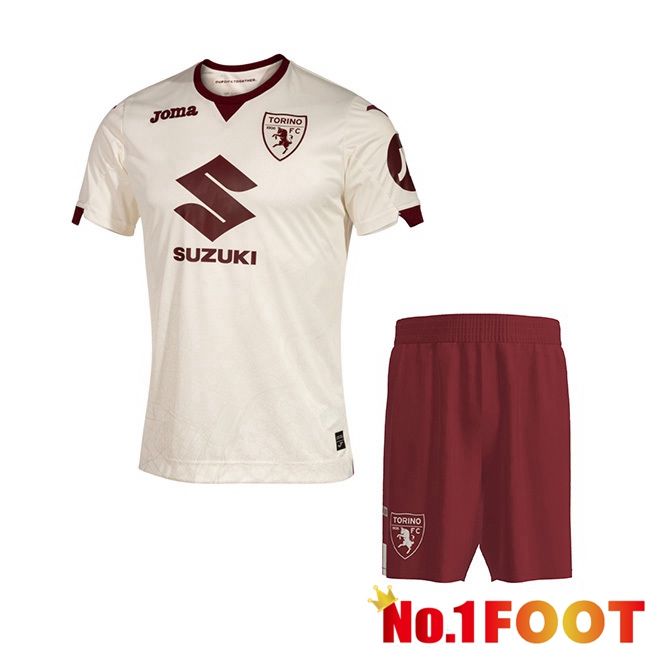 Torino FC Kids Football Jersey Away Yellow 2023/2024