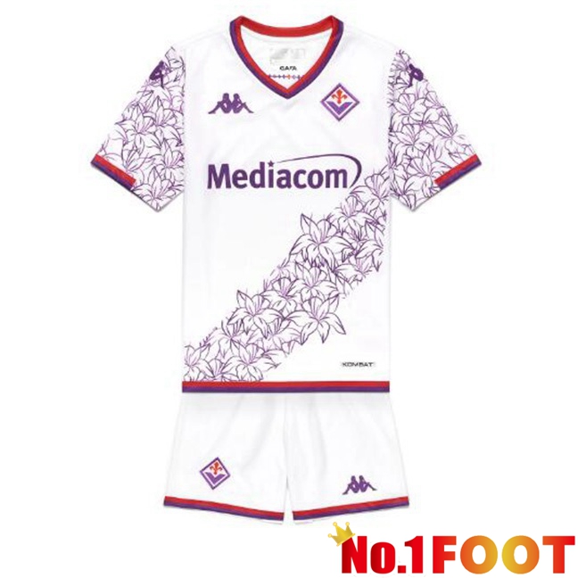 ACF Fiorentina Kids Football Jersey Home White 2023/2024 - Click Image to Close