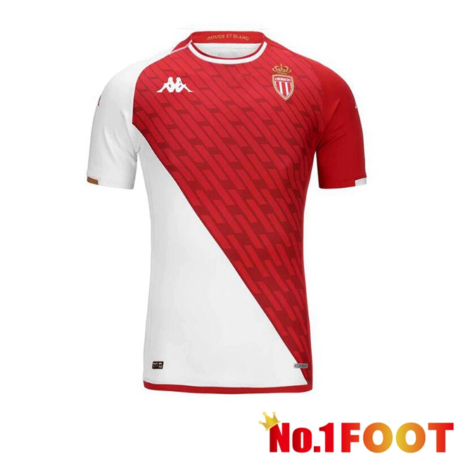 AS Monaco Football Jersey Home White Red 2023/2024