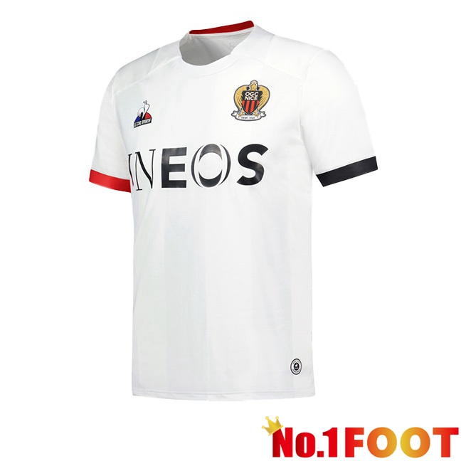 OGC Nice Football Jersey Away White 2023/2024