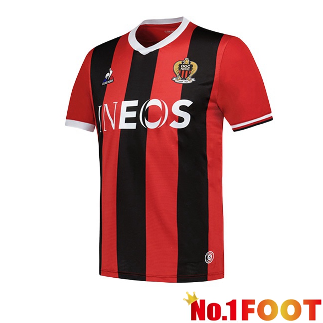 OGC Nice Football Jersey Home Red Black 2023/2024