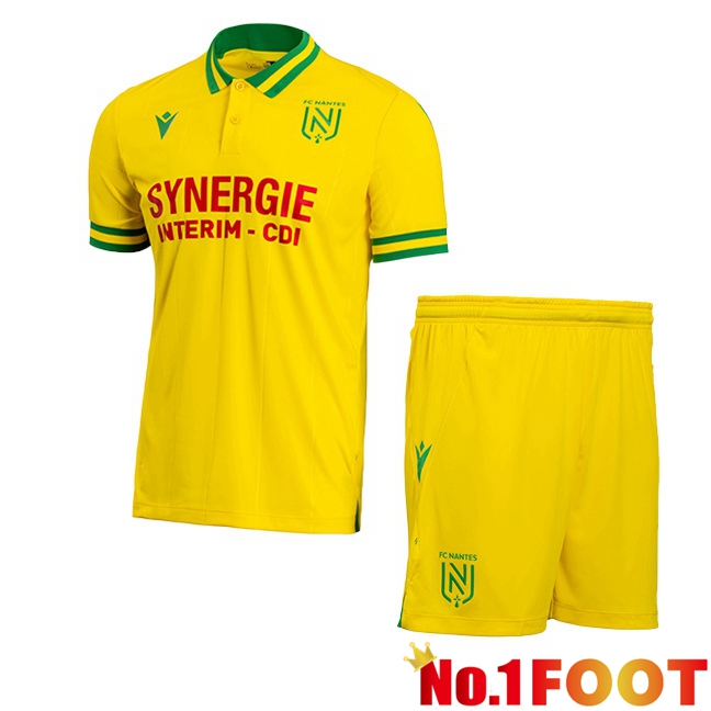 FC Nantes Kids Football Jersey Home Yellow 2023/2024