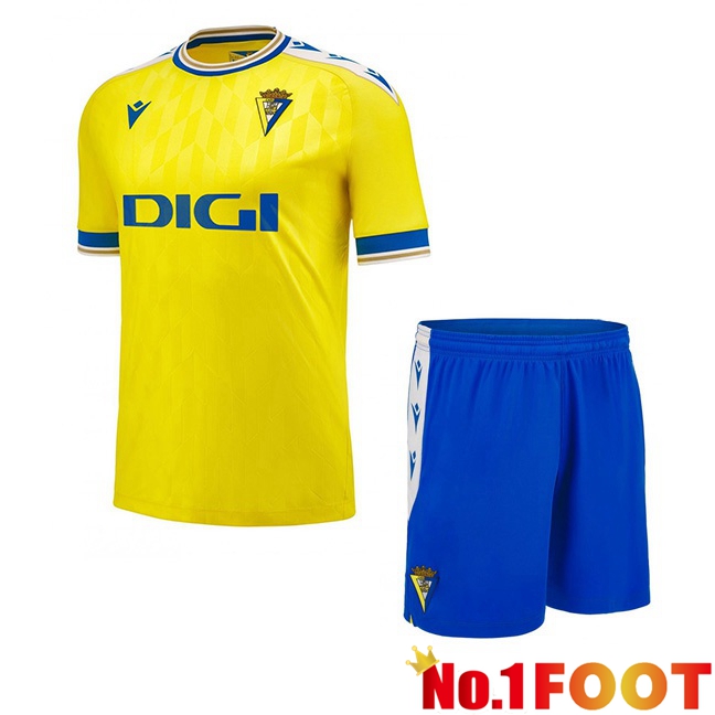 Cadiz CF Kids Football Jersey Home Yellow 2023/2024