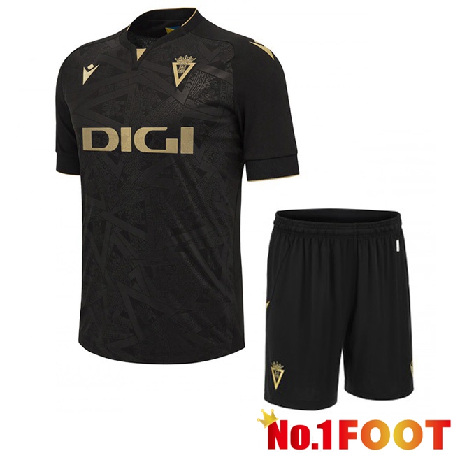 Cadiz CF Kids Football Jersey Away Black 2023/2024 - Click Image to Close