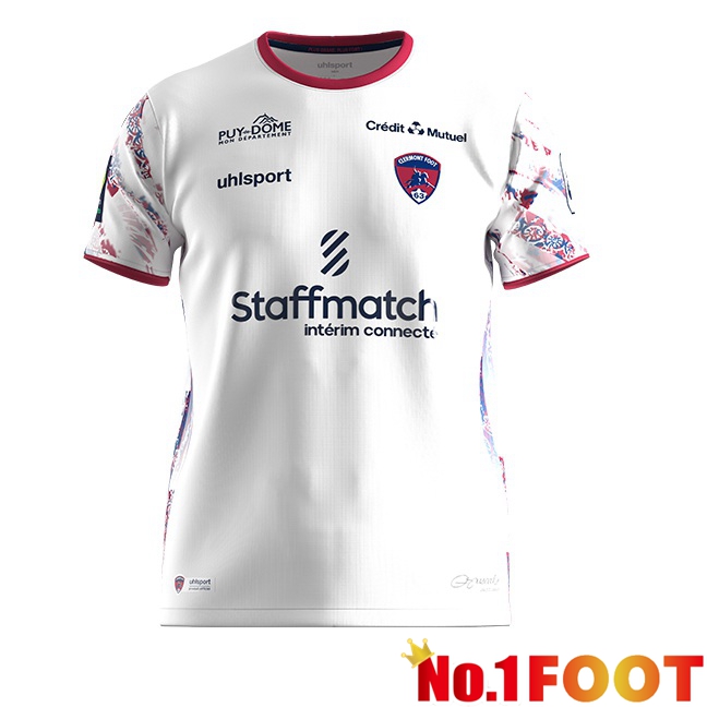 Clermont Foot 63 Football Jersey Away White 2023/2024