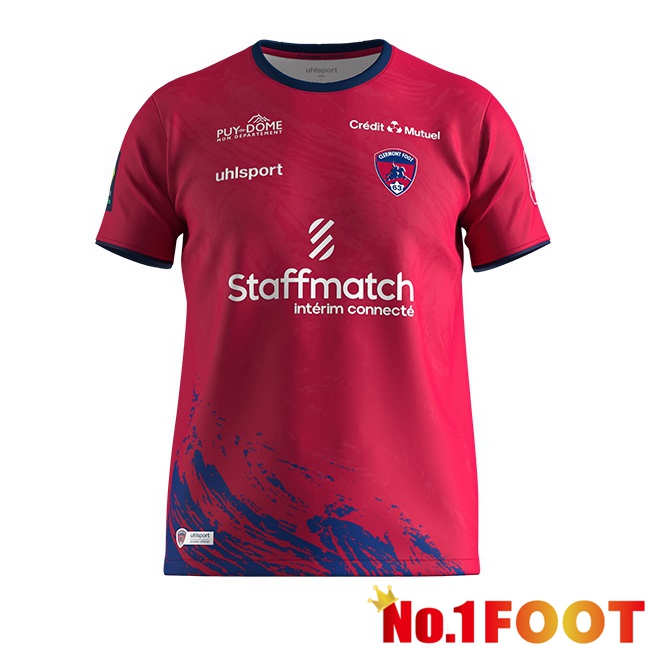 Clermont Foot 63 Football Jersey Home Red 2023/2024