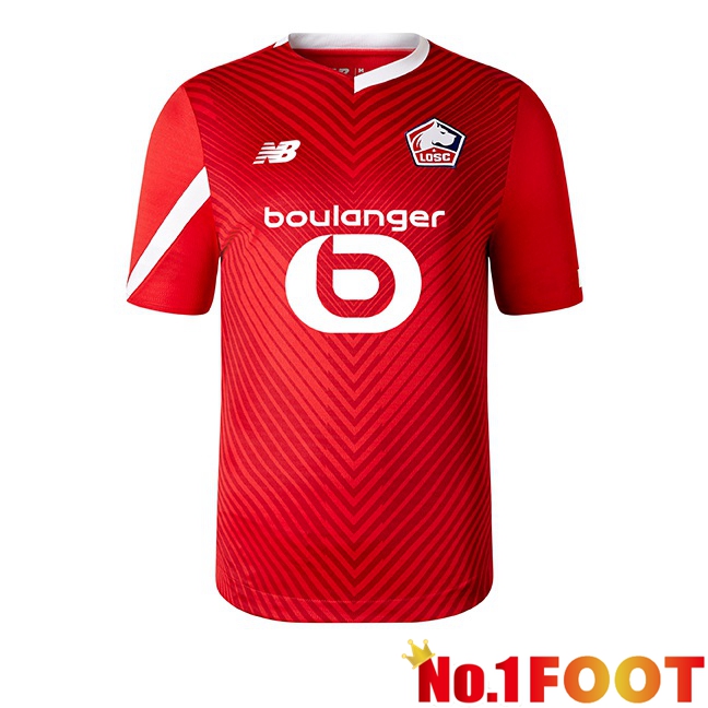 Lille OSC Football Jersey Home Red 2023/2024