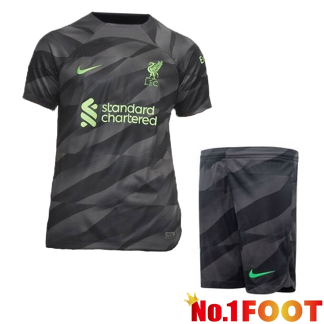 FC Liverpool Kids Football Jersey Goalkeeper Black 2023/2024