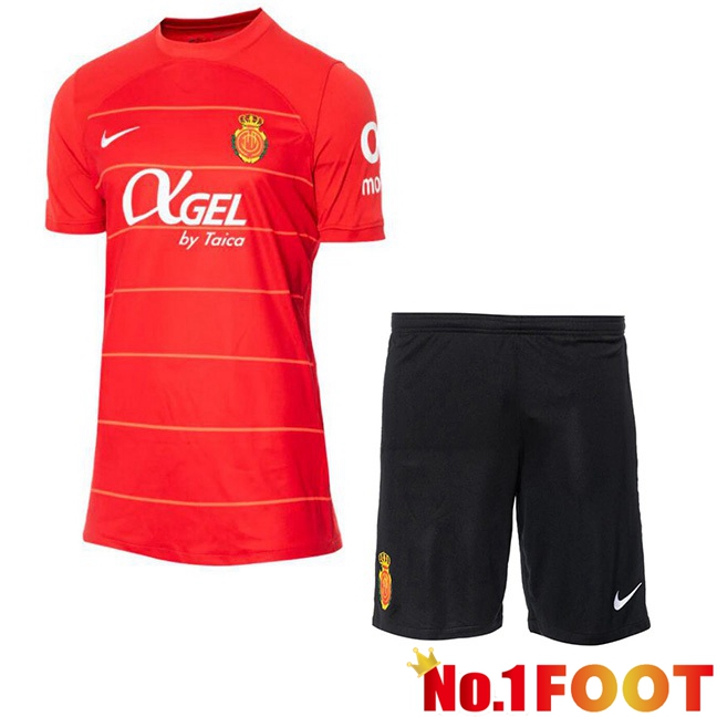 RCD Mallorca Kids Football Jersey Home Red 2023/2024