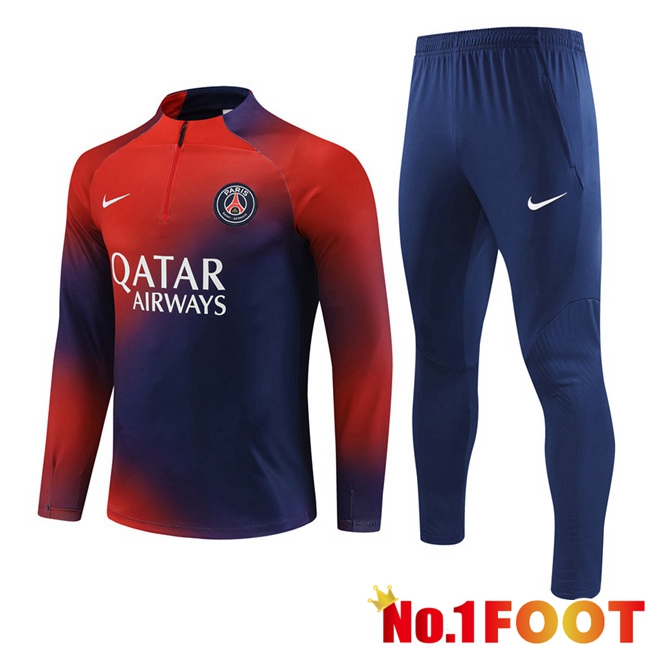 Paris PSG Training Tracksuit Suit Red Blue 2023/2024