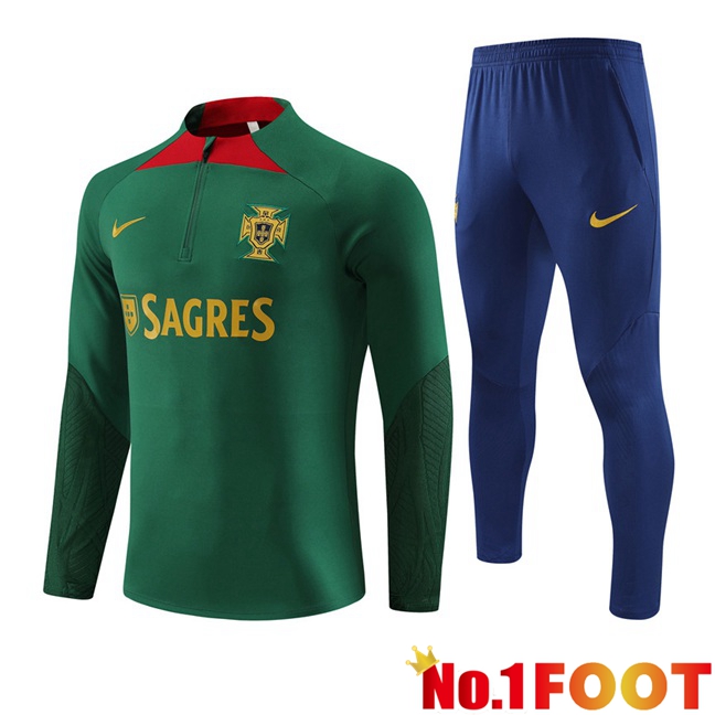 Portugal Training Tracksuit Suit Green 2023/2024