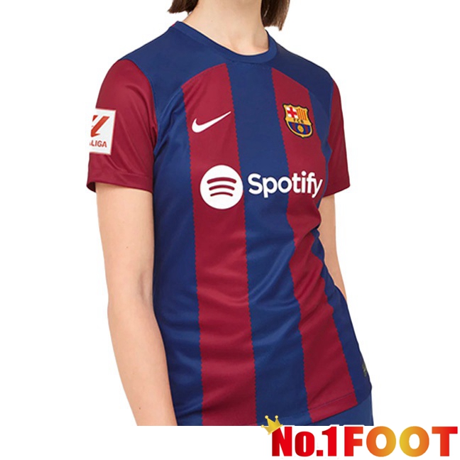 FC Barcelona Womens Football Jersey Home Blue Red 2023/2024