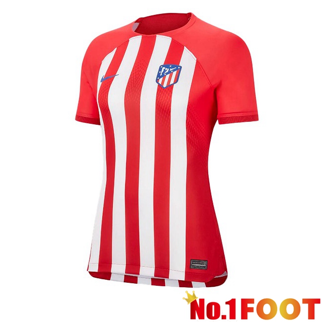 Atletico Madrid Womens Football Jersey Home Red 2023/2024