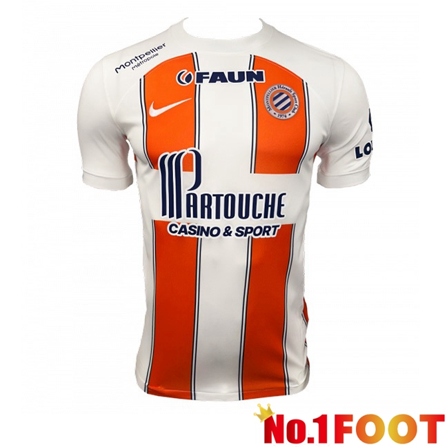 Montpellier HSC Football Jersey Away White Orange 2023/2024