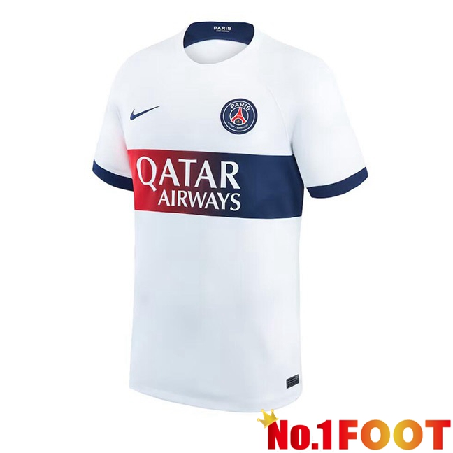 Paris PSG Football Jersey Away White 2023/2024