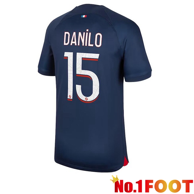 Paris PSG (Danilo 15) Football Jersey Home Royal Bluee 2023/2024