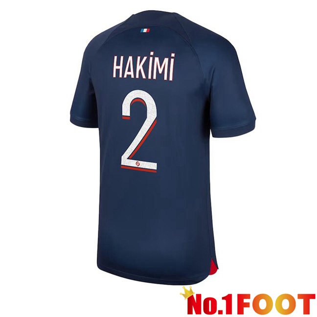 Paris PSG (Hakimi 2) Football Jersey Home Royal Bluee 2023/2024