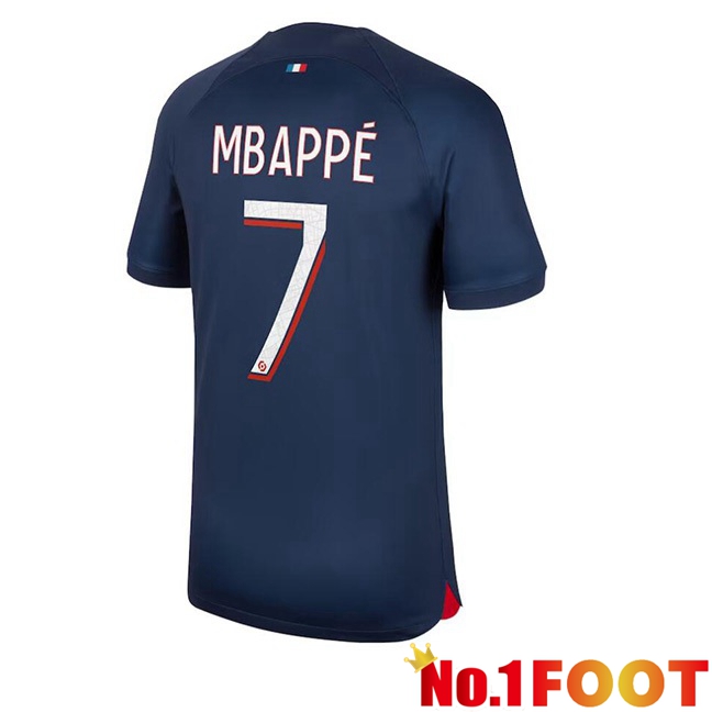 Paris PSG (Mbappé 7) Football Jersey Home Royal Bluee 2023/2024