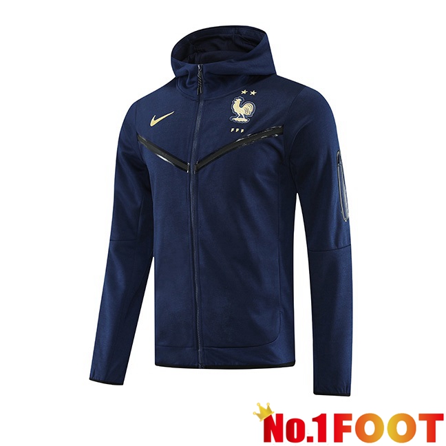 France Training Jacket Hoodie Royal Bluee 2023/2024