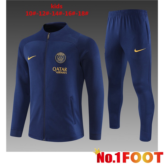 Paris PSG Kids Training Jacket Suit Royal Bluee 2023/2024