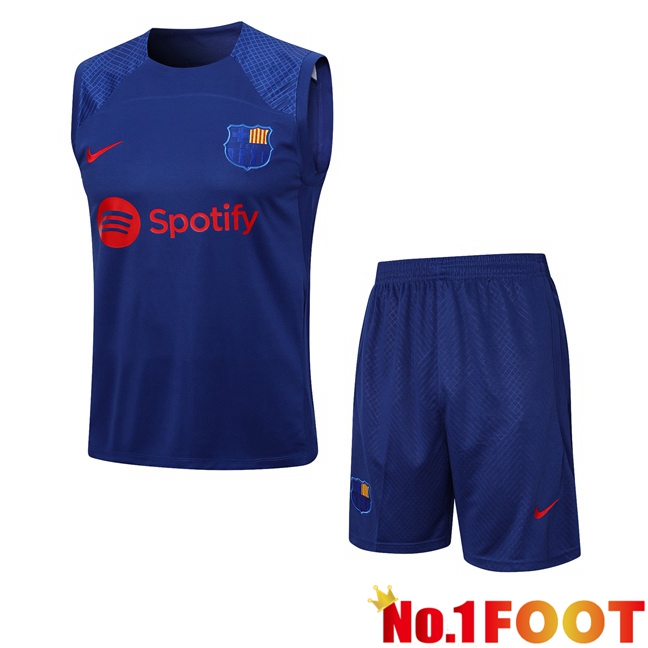 FC Barcelona Football Vest + Shorts Blue 2023/2024