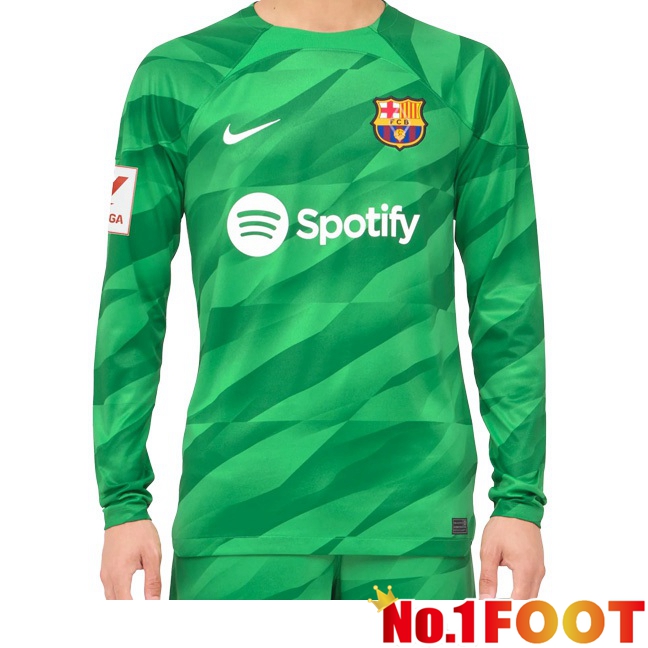 FC Barcelona Football Jersey Goalkeeper Long Sleeve Green 2023/2024