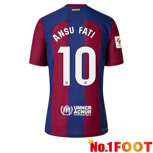 FC Barcelona (ANSU FATI 10) Football Jersey Home Blue Red 2023/2024