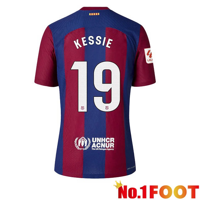 FC Barcelona (KESSIE 19) Football Jersey Home Blue Red 2023/2024