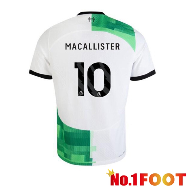 FC Liverpool (MAC ALLISTER 10) Football Jersey Away White Green 2023/2024