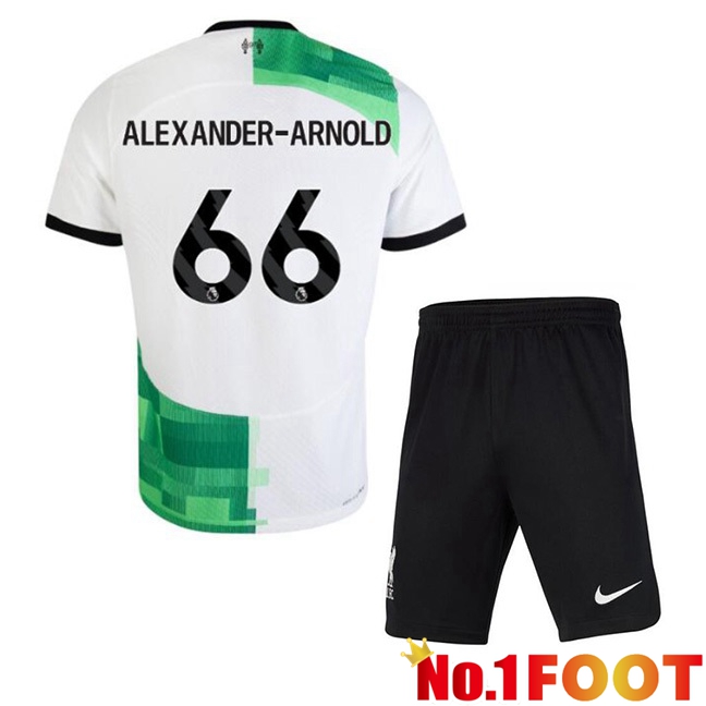 FC Liverpool (ALEXANDER-ARNOLD 66) Kids Football Jersey Away White Green 2023/2024