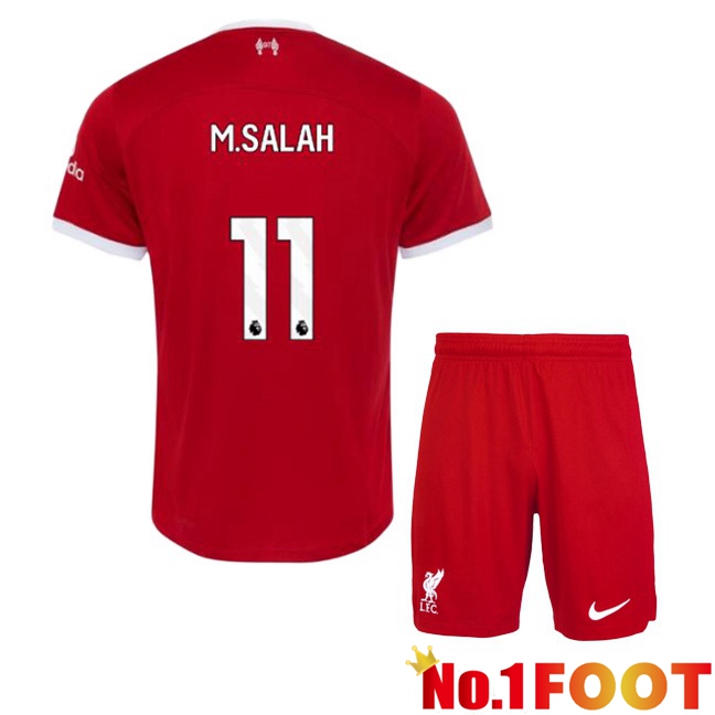 FC Liverpool (M.SALAH 11) Kids Football Jersey Home Red 2023/2024