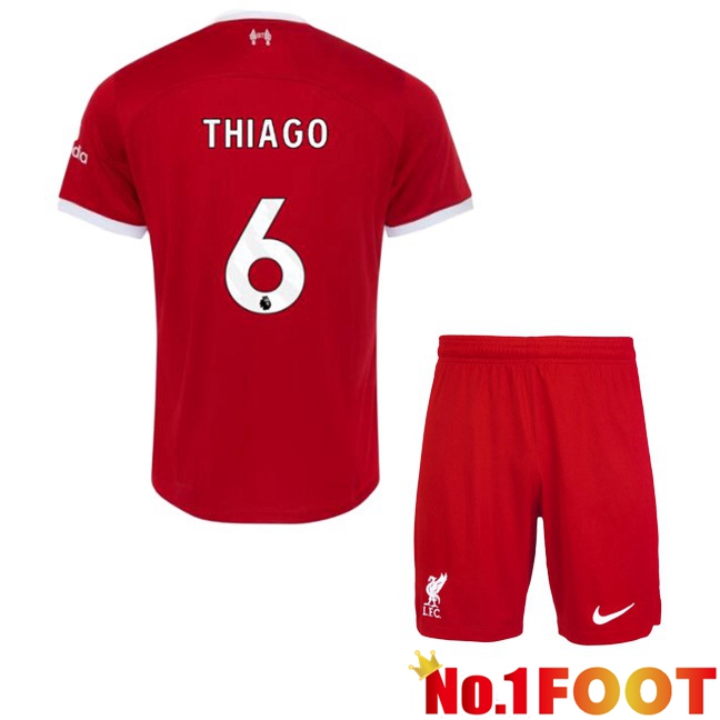 FC Liverpool (THIAGO 6) Kids Football Jersey Home Red 2023/2024