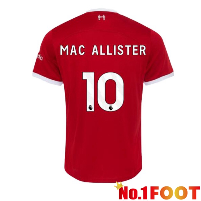 FC Liverpool (MAC ALLISTER 10) Football Jersey Home Red 2023/2024