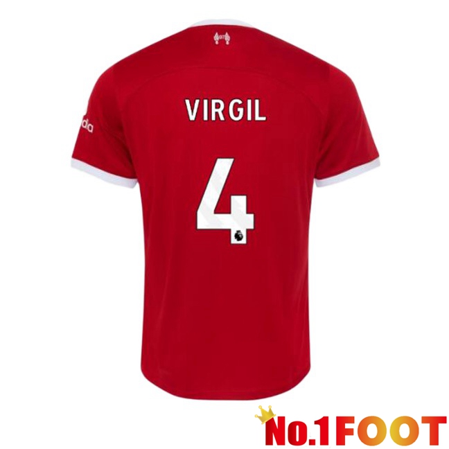 FC Liverpool (VIRGIL 4) Football Jersey Home Red 2023/2024