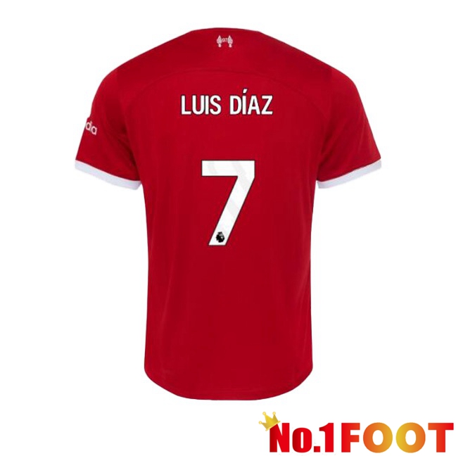 FC Liverpool (LUIS DÍAZ 7) Football Jersey Home Red 2023/2024