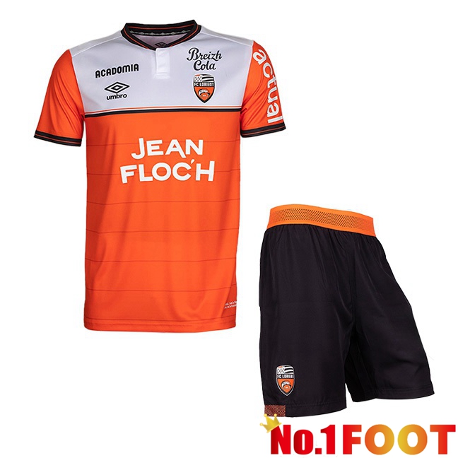 FC Lorient Kids Football Jersey Home Orange 2023/2024