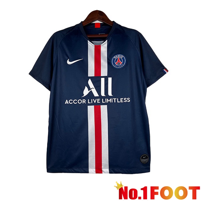 Paris PSG Retro Football Jersey Home Royal Bluee 2019-2020