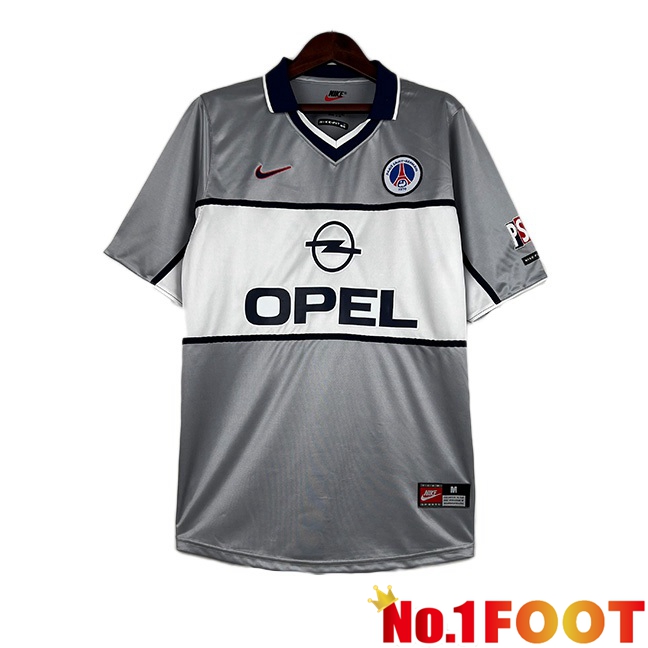 Paris PSG Retro Football Jersey Away Grey 1999-2000