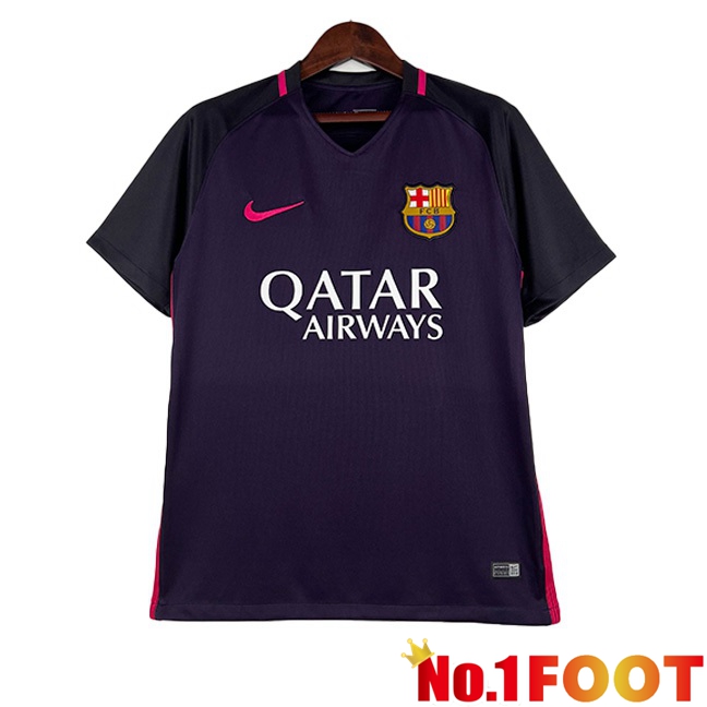 FC Barcelona Retro Football Jersey Away Purple 2016-2017