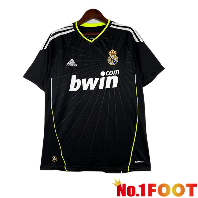 Real Madrid Retro Football Jersey Away Black 2010-2011