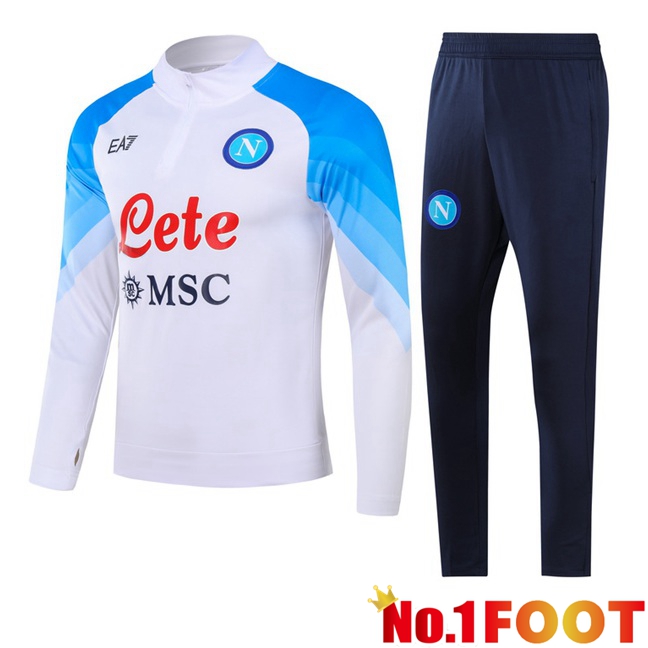 SSC Napoli Training Tracksuit Suit White 2023/2024