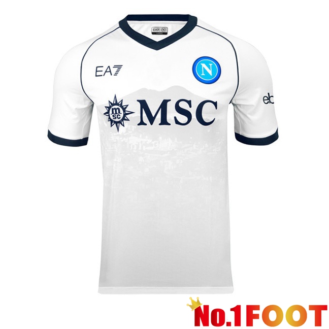 SSC Napoli Football Jersey Away White 2023/2024