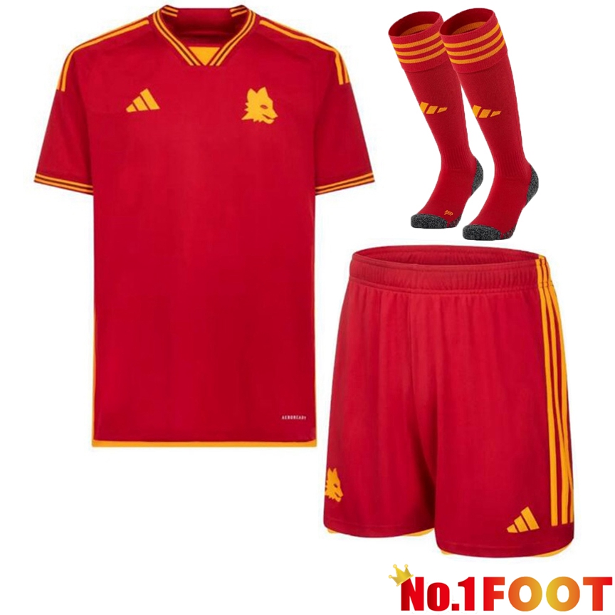 AS Roma Soccer Jersey Home (Shorts + Sock) 2023/2024 - Click Image to Close