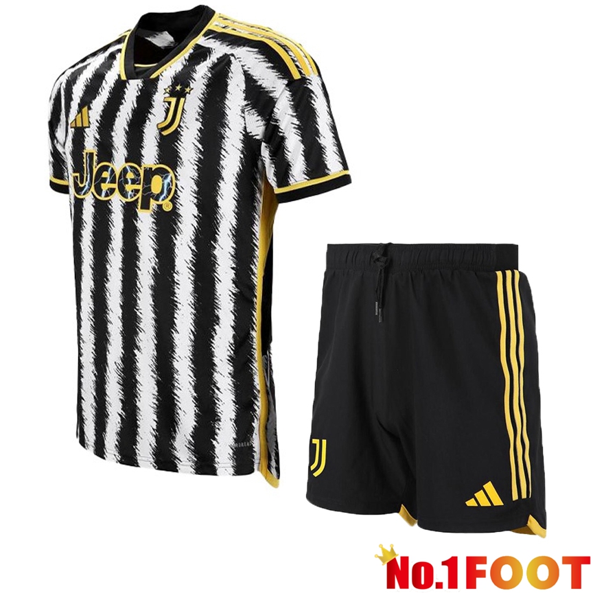 Juventus Soccer Jersey Home + Shorts 2023/2024 - Click Image to Close