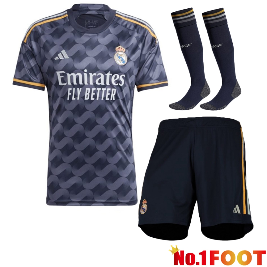 Real Madrid Soccer Jersey Away (Shorts + Sock) 2023/2024