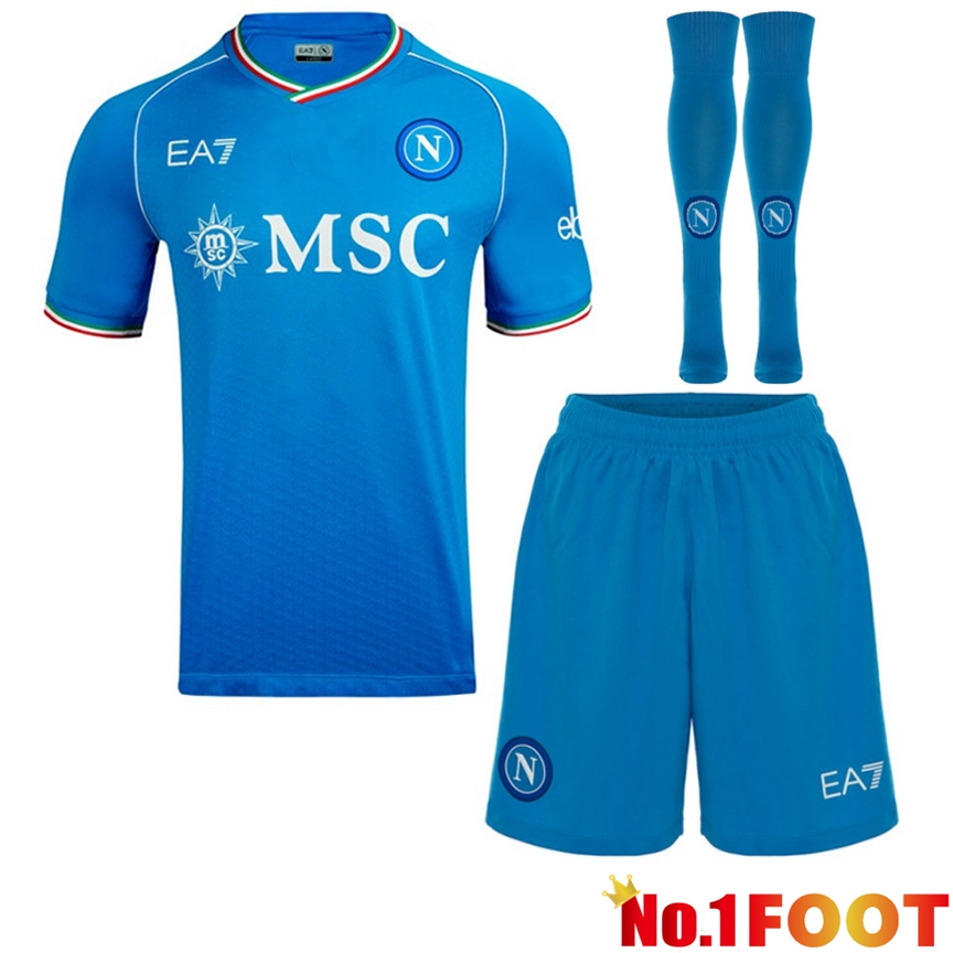 SSC Napoli Soccer Jersey Home (Shorts + Sock) 2023/2024